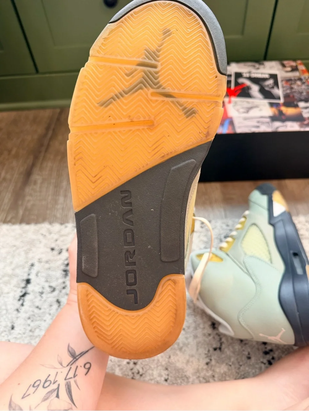 Air Jordan 5 Retro - Jade Horizon/Desert Sand